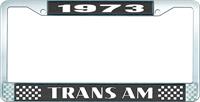 nummerplåtshållare, 1973 Trans Am Style #2  svart/krom, med vita bokstäver