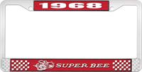 nummerplåtshållare 1968 super bee - röd