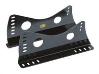 COUPLE OF SEAT BRACKETS WITH LATERAL ATTACHMENTS STEEL THICK 3 MM BLACK