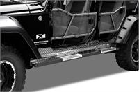 Running Board Rock Barz with Black Step Front / Rear