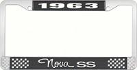 1963 NOVA SS LICENSE PLATE FRAME STYLE 3 BLACK