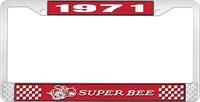1971 SUPER BEE LICENSE PLATE FRAME - RED