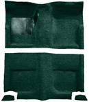 1965-68 Mustang Fastback Passenger Area Loop Floor Carpet Set without Fold Downs - Dark Green