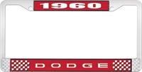1960 DODGE LICENSE PLATE FRAME - RED