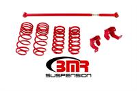 Lowering Springs, Front and Rear, Coil Type, Red Powdercoated, Chevy, Pontiac, Kit