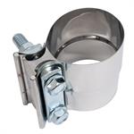 Exhaust Clamp, Band-Style, Lap Joint, 2.50 in. Diameter, 304 Stainless Steel, Polished, Each