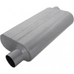 muffler, 2,5" in / 2,5" out, oval