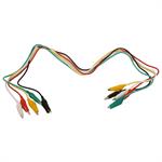 Jumper Wire Test Leads, Alligator Clip Terminals, 5-Colors