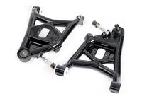 Control Arms, Tubular, Front, Lower, Steel, Black Powdercoated, GM, Passenger Car, Pair