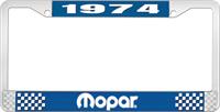 1974 MOPAR LICENSE PLATE FRAME - BLUE