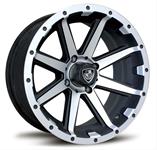 Wheel, Series 135 Rebel, Aluminum, Flat Black, 12 in. x 6.0 in, 4 x 4.00 in Bolt Circle, 2.590 in Backspace