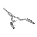 Exhaust System, Installer Series, Cat-Back, Steel, Split Rear Exit, Aluminized, Polished Tip, Ford, 2.3L, Kit