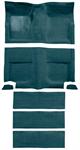 1965-68 Mustang Fastback Loop Carpet with Fold Downs and Mass Backing - Aqua
