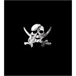 dekal, nickel, 'Pirate Skull' - 66x55mm