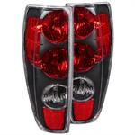 Taillight Assemblies, Euro-Style, Red/Clear Lens, Black Housings, Chevy, GMC, Pair