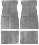 1973-87 GM	 Rubber Floor Mat Set	 With GM Logo	 Factory Style	 Set of 4	 Gray