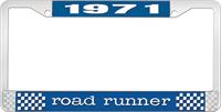 1971 ROAD RUNNER LICENSE PLATE FRAME - BLUE