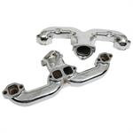 Exhaust Manifolds, Chrome, Steel, 2.50 in. Collector, Rams Horn Style