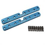 Rocker Arm Stud Girdle, Aluminum, Blue, 3/8 in.-24 Thread, Twisted Wedge® Head, Ford, Small Block, Kit