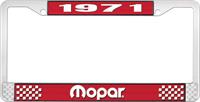 nummerplåtshållare 1971 mopar - röd