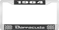 1964 BARRACUDA LICENSE PLATE FRAME - BLACK