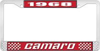 1968 CAMARO LICENSE PLATE FRAME STYLE 2 RED