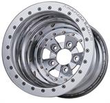 Wheel, TrakStar, Double Beadlock, Aluminum, Polished, 15" x 15", 5 x 4.75"