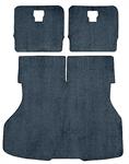 1987-93 Mustang Rear Cargo Area Cut Pile Carpet With Mass Backing - Crystal Blue