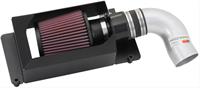 Air Intake, 69 Series Typhoon, Red Filter, Silver Aluminum Tube