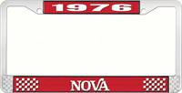 nummerplåtshållare, 1976 NOVA STYLE 2 röd
