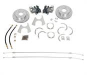 Brake Kit, Drum to Disc Conversion, Cross-Drilled/Slotted Rotors, Calipers, Rear, Chevy, Kit