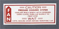 Caution Coolng/Fan Decal,79-80