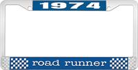 1974 ROAD RUNNER LICENSE PLATE FRAME - BLUE