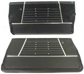 1964 IMPALA CONVERTIBLE & STANDARD 2 DOOR BLACK PRE-ASSEMBLED FRONT DOOR PANELS