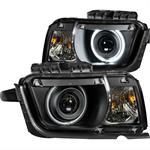 Headlights, Projector with CCFL Halo, Clear Lens, Black Housing