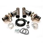Exhaust Cutouts, Electric, Bolt-On, Stainless Steel, 2,5"