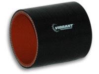 4 Ply Re-Inforced silikon Sleeve Connector - 1" dia. x 3" long (BLACK)"