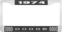 1974 DODGE LICENSE PLATE FRAME - BLACK
