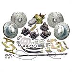 FRONT AND REAR BIG BRAKE SET WITH BLACK CALIPERS AND 13" FRONT / 12" REAR ROTORS