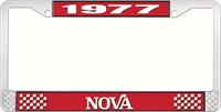 1977 NOVA LICENSE PLATE FRAME STYLE 2 RED
