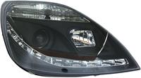 Set Koplampen in DRL-Look passend voor Ford Fiesta VI 2002-2008 - Zwart