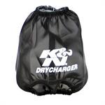 Air Filter Wrap, DryCharger, Polyester, Black, Conical