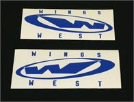 Sticker Wings West 10cm Blue