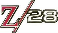 Emblem, Tail Panel, Red/White, Z/28 Logo, Chevy, Each