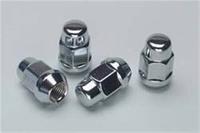 Lug Nuts, Conical Seat, Bulge, 1/2 in. x 20 RH, Closed End, Chrome Plated Steel, Set of 4
