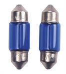 Festoon Lampen 10W/12V 11x39mm Blauw (Coated), set à 2 stuks