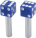 Door Lock Knob/ Blue Dice