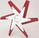 "17"" HP Alum Flex Fan Chrome Spider Red Blades"