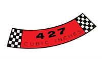 Decal, Air Cleaner, 427 Cubic Inches
