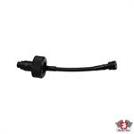 Cap with thread and hose for washer tank, black
